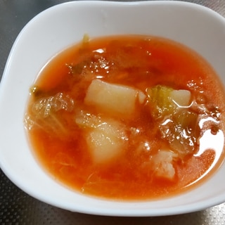 ツナとジャガイモの味噌スープ